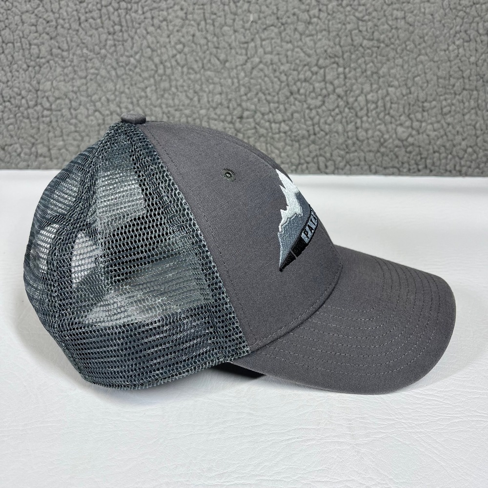Patagonia Mens Gray Mountain Ice Axe Graphic Trucker Hat Snapback Mesh Cap - Picture 2 of 7